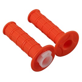 GOOFIT 7/8 Inch 22 mm Orange Including Gas Accelerator Tube CNC Motorcycle Grips Handlebar Grips Motocross Handlebar Replacement for 50cc-250cc Dirt Bike Go Karts Atvs Most Scooters Pitbike