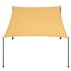 14' x 21' Yellow Straight Edge Sun Shade Sail, Rectangle Awning Outdoor Shade Cloth Pergola Cover UV Block Fabric- Customized