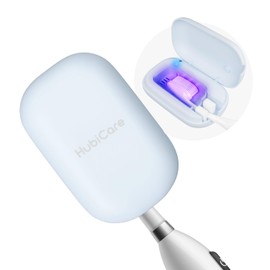 HubiCare Toothbrush Case, Pastel Color Portable Mini Toothbrush Covers with Holder, Rechargeable Travel Home Toothbrush and Holder, Cleaner Case for All Electric & Manual Toothbrushes (Blue)