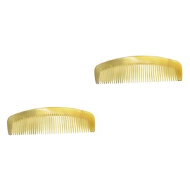 Mikinona 2pcs Hair Brush Horn Comb Anti-static Hair Loss Prevention for Travel 11cm