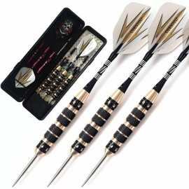 CUESOUL 20/23/26 Grams Steel Tip Darts - Black Coating Brass Barrels - 20g
