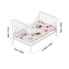 1:12 Scale Dollhouse Furniture Mini Bed Set Decorative Pillow Metal