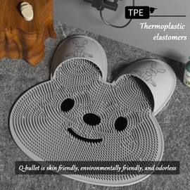 Wiping Foot Pads, can be Used for Wall pasting, rubbing Foot Pads, Rabbit Foot Pads, Shower Foot Pads, Massage Foot pad (Grey)