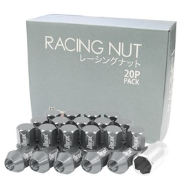 Durax Lightweight Aluminum Wheel Nuts Racing Nuts M12 P1.5 Bag Nuts Short Type with Lock Nut 20 Piece Set (Titanium BBP150CS)