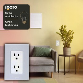 iGOTO PB105/2-B Contacto duplex aterrizados con Placa