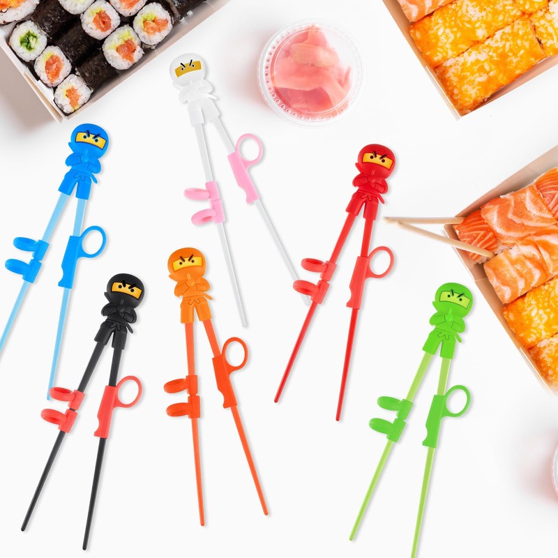 Nuanchu 6 Pairs Ninja Training Chopsticks for Kids Adults Beginners