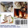 Nuenen Fireplace Cleaning Set, Stove Pipe Brush Made of Steel