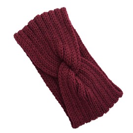 Womens Winter Headband Adjustable Head Protector Ear Warmers Decoration Hair Styling Accessories for Women Teen Girls, Purplish red