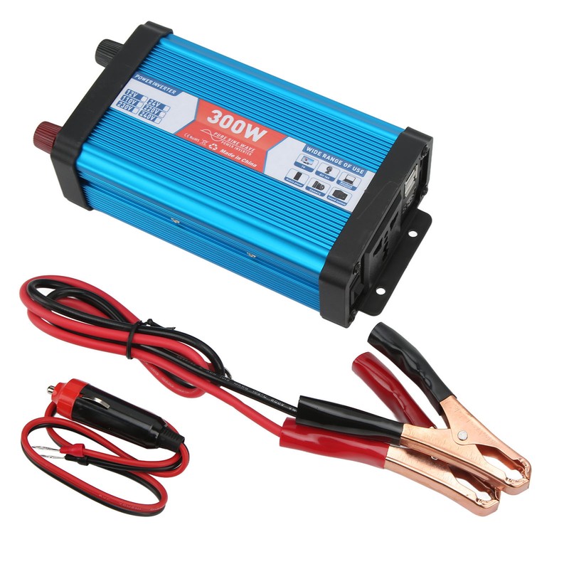 Car Power Inverter Pure Sine Wave 300W Continuous Dual USB