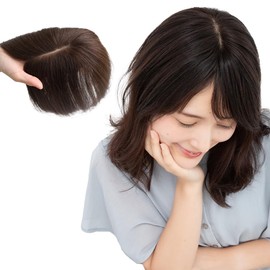 Bright Lara hp104-LBK Hairpiece Partial Wig, Human Hair Wig, Top Cover, Whorl, Human Hair Wig, Wig