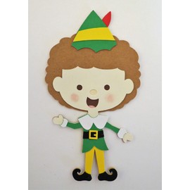 Buddy The Elf Christmas Winter Die Cut Paper Doll Scrapbook Embellishment