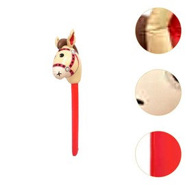 Fenteer Inflatable Stick Horse Creative Riding Stick Horse Pretend Play for Ages 3 Years+ Performance Classroom Stage Props, Red