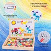 Uping Magnetic Wooden Puzzle Easel Double-Sided Board Wooden Board Doodle
