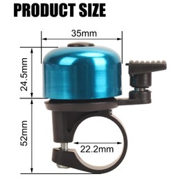 2 Pcs Color Bike Bell with Loud Melodious Sound Classic Mini Bicycle Bell for Road and Mountain Bike Bell Adults Kids (Blue)