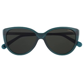RADLEY London GENNA Women's Cat Eye Sunglasses, Gloss Green Crystal/Matte Grey, Gloss Green/Matte Grey, 55 mm