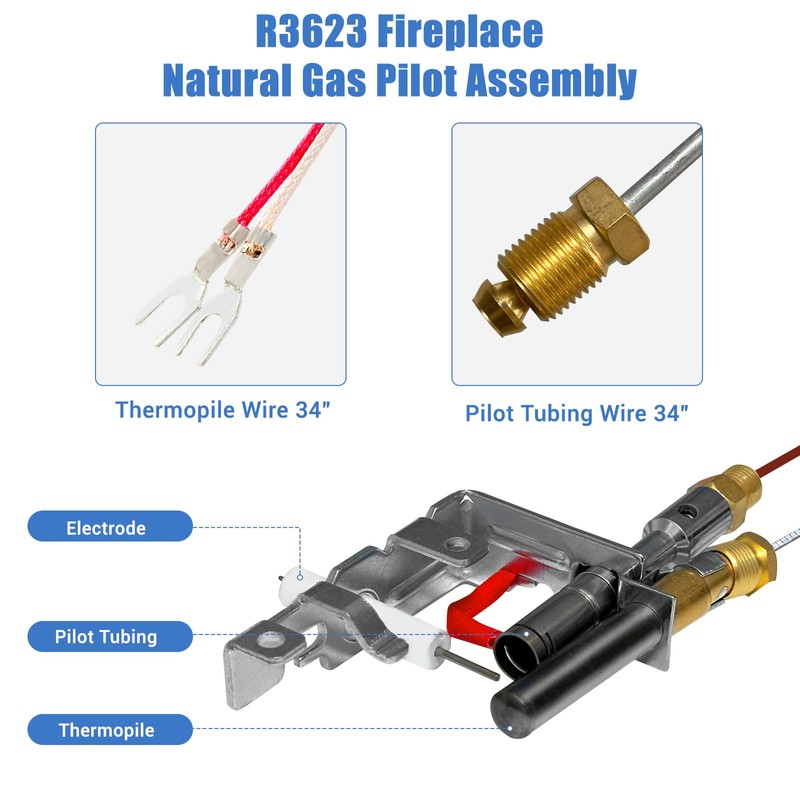 R3623 LP Pilot Assembly with Thermopile and Thermocouple, Fits Empire
