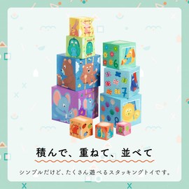 DJECO 10 Rainbow Blocks Stacking Cube Stacking Blocks Stacking Stacking Stacking Educational Toys 0 1 18 Months 2 3 4 5 Years Boys Girls Toddler Baby Shower Gift Gift Toy Kids Kids Birthday Sports Event Halloween Fall Night Long (DJ08510)