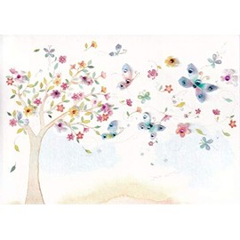 Papyrus Butterflies and Flowers Mother's Day Card - Thank you, Mom for Giving Me Your Love and Guidance and Wings to Fly