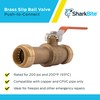 SharkBite 1 Inch Slip Ball Valve, Push to Connect Brass