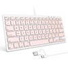 OMOTON Wired Keyboard for Mac with Dual Interface, Comfortable Typing