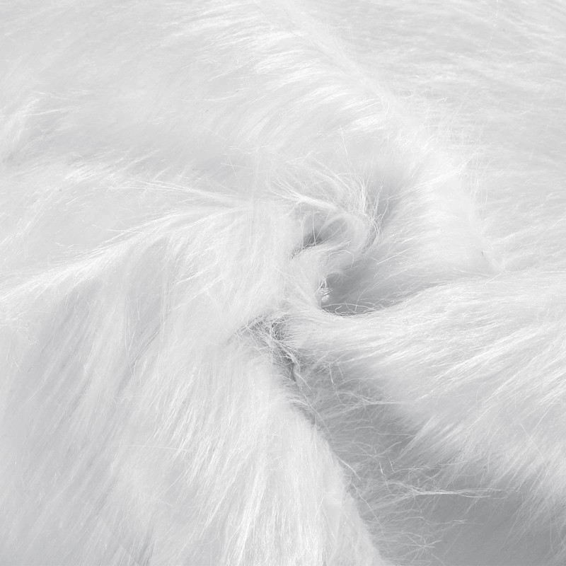Tatuo White Faux Fur Christmas Tree Skirt Snow Tree Skirts