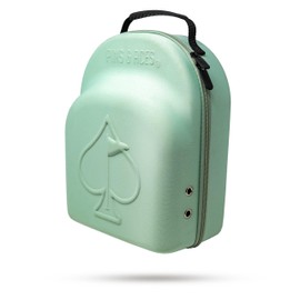 Pins & Aces Hat Caddie - Premium Travel Case - Hard Shell, Holds 6 Hats - Ventilation, Easy Grab Handle (Teal)
