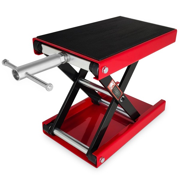 Motorcycle Lift, 1100 LBS Motorcycle Scissor Lift Jack with Wide