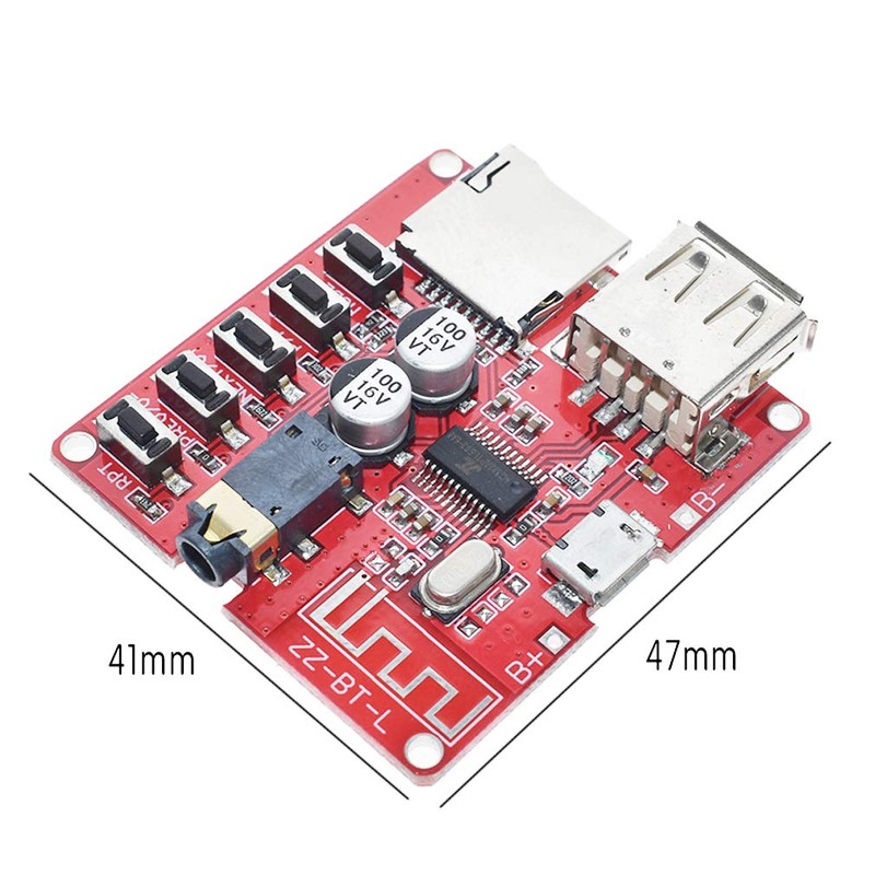 Hailege 2pcs MP3 Bluetooth Decoder Board Lossless Car Speaker Audio
