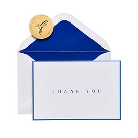Papyrus Tarjetas de agradecimiento con sobres, azul marino (16 unidades)