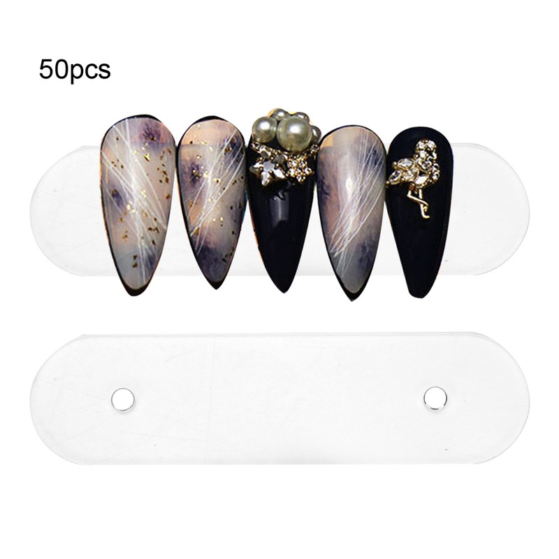 50pcs Nail Polish Display Stand Magnetic Fake Nails Tip Holder