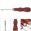 Wooden Handle Awl Hole Punch Sewing Stitching Tool, 5PCS for