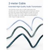 keephifi 2 Meter Length Earphone Cable KBEAR ST16 Plus 16-core