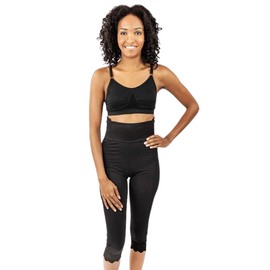 ContourMD Post Surgery Compression Shorts – Mid Thigh, Tummy Tuck 4" – Shapewear Tummy Control, Post Surgery Compression Garment, Thigh Support Shorts for Women – Black, XX-Large (Style 4)