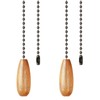 SHIFANQI Ceiling Fan Pull Chain, 2 Pack Wooden Pendant Pull