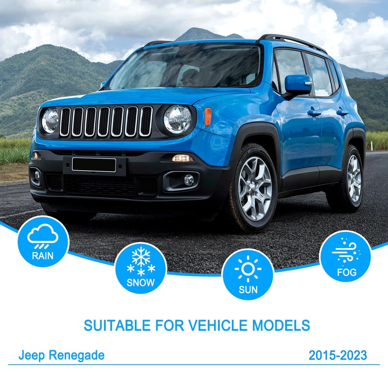 CJPPPZIW® Windshield Wipers Replacement for Jeep Renegade 2015-2023,Streak-free,OEM Quality Premium