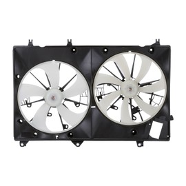 TYC 622010 Toyota Highlander Driver Side Replacement Radiator/Condenser Cooling Fan Assembly, Black