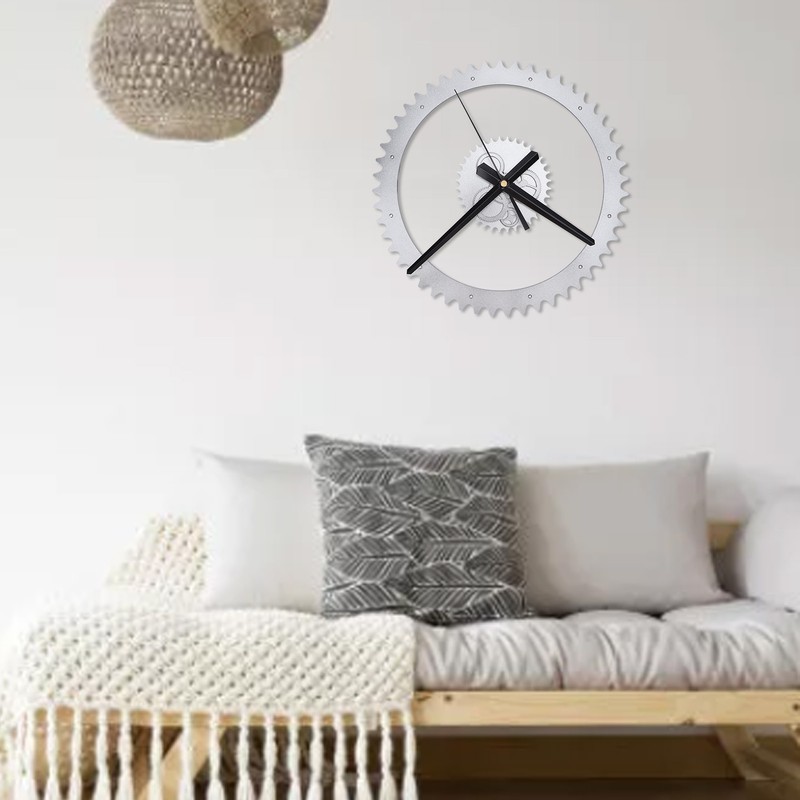 Simple Wall Clock Hollow Gear Frameless Design Hanging Clock with