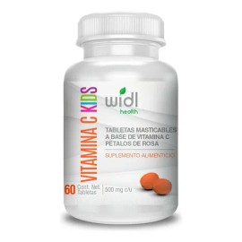Vitamina C Masticable para Niños de Widl Health Sabor Naranja                                                                                         