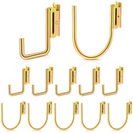 Tandefio 12 Pack E-Track J Hooks (2" & 5") - E Track Accessories Heavy-Duty Steel Wall Mount Hanger Rail System with Tie-Down Anchors for Trailers, Semi-Trucks, Cargo Vans & Tool Storage
