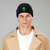 Black Alien Embroidered Fisherman Beanie Hats for Men Women-Winter Warm