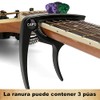 Afinador para Guitarra Juego de 11 Piezas,con Ranuras（Capo guitarra*1+Puas para