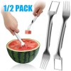 Unbranded Watermelon Slicer Cutter 2-in-1 Fork Stainless Steel Fruit Cutting