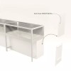 Econoco Privacy Panels Glass Showcase Display Cabinet - End Panel