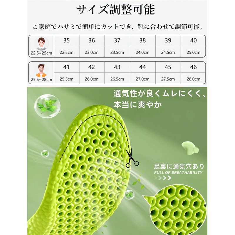 Insole, For Sports, Insole, Support, Large Breathability, Wormwood Odor Resistant,