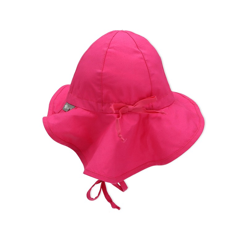 Sterntaler Unisex Flapper Hat with Ties and Neck Protection, magenta,