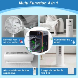 hyYwecy Portable Misting Fan, Three Speeds, Rechargeable 4000mAh Battery