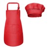 Fodlon Kids Apron and Chef Hat Set, Adjustable Children Kitchen