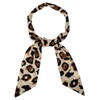 Allegra K Neckerchief Ribbon Scarf, Rectangle, Thin, Leopard Print, Hair