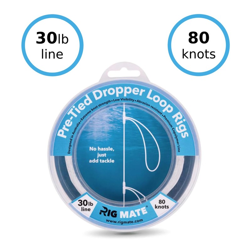 30 lb Pre-Tied Dropper Loop Rigs. Fishing Line Spool. Loops
