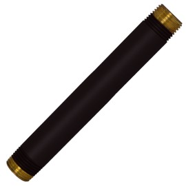 Westbrass D12106-62 ½” x 6" IPS Brass Pipe Nipple, Matte Black